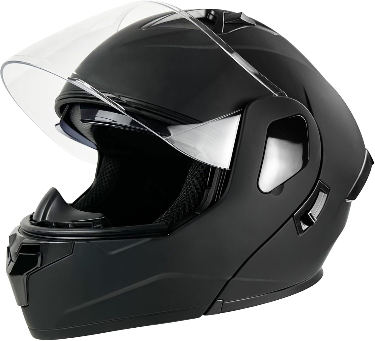 Motorcycle Helmet, Full Face, Matte Black, DOT Certified, Flip-Up Design