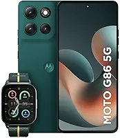 Kit Smartphone + Smartwatch: Motorola Moto g86 5G 512GB Verde + Watch Fit - Tela 1.5K pOLED 50MP Sony OIS 4K IP68 IP69