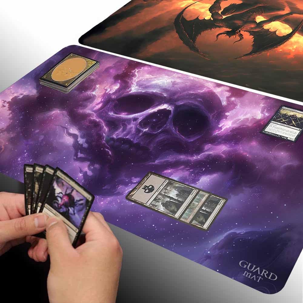 Void Swamp (Bords Cousus) - Tapis de Cartes Magic - Tapi de Jeu - Playmat pour Jouer à MTG, Le Seigneur des Anneaux, TCG - Tapis de Jeu de Société