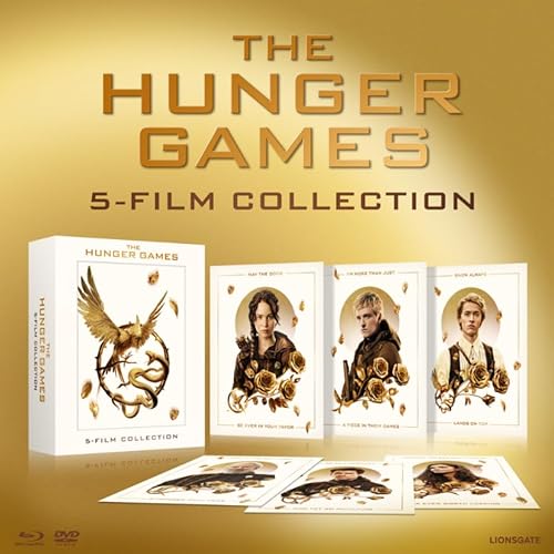 The Hunger Games: Ultimate 5-Film Collection Collector's Box Set [Blu-Ray + DVD + Limited Cards]