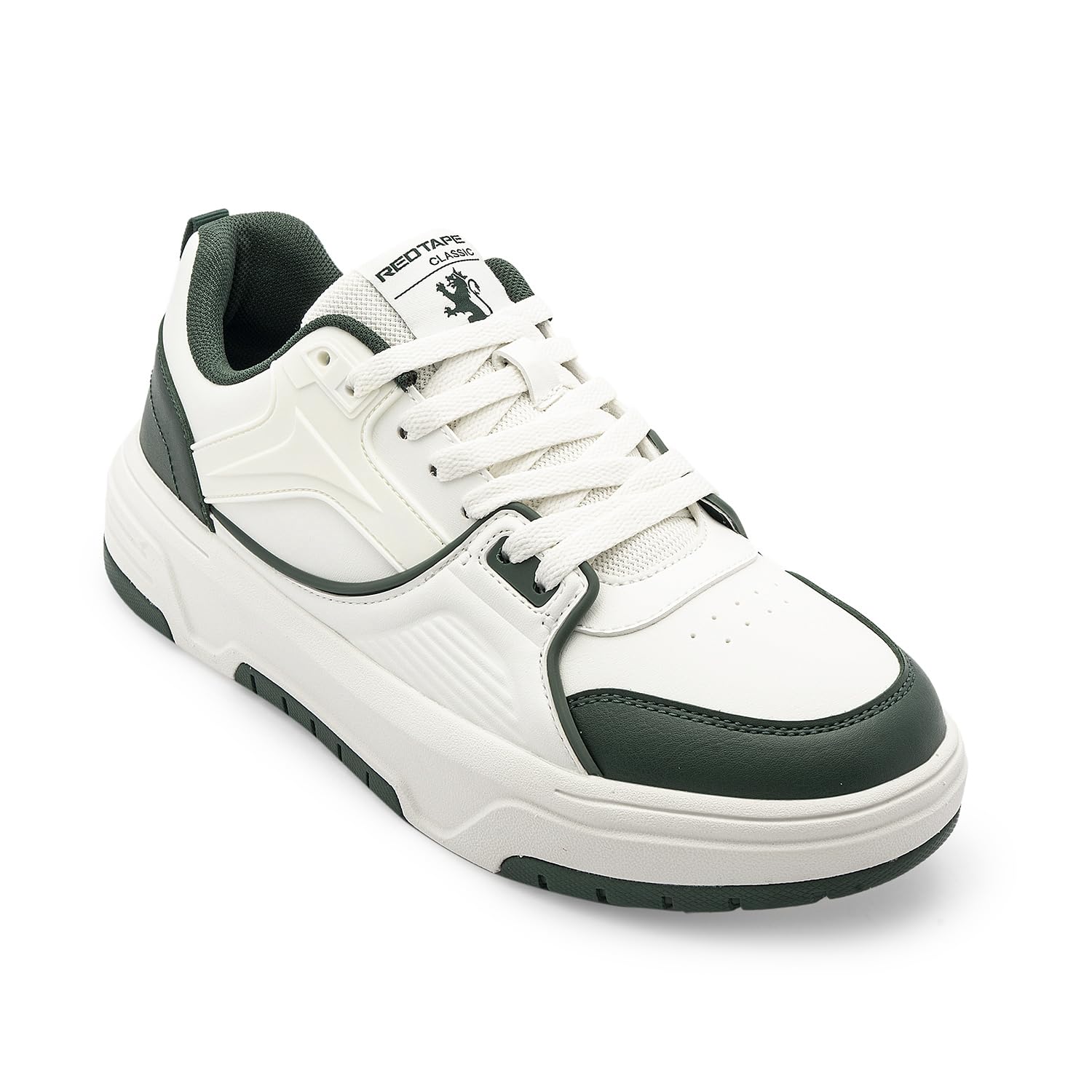 red tape Men's Sneakers Black White Pu Round Toe Lace-Up-picture-51
