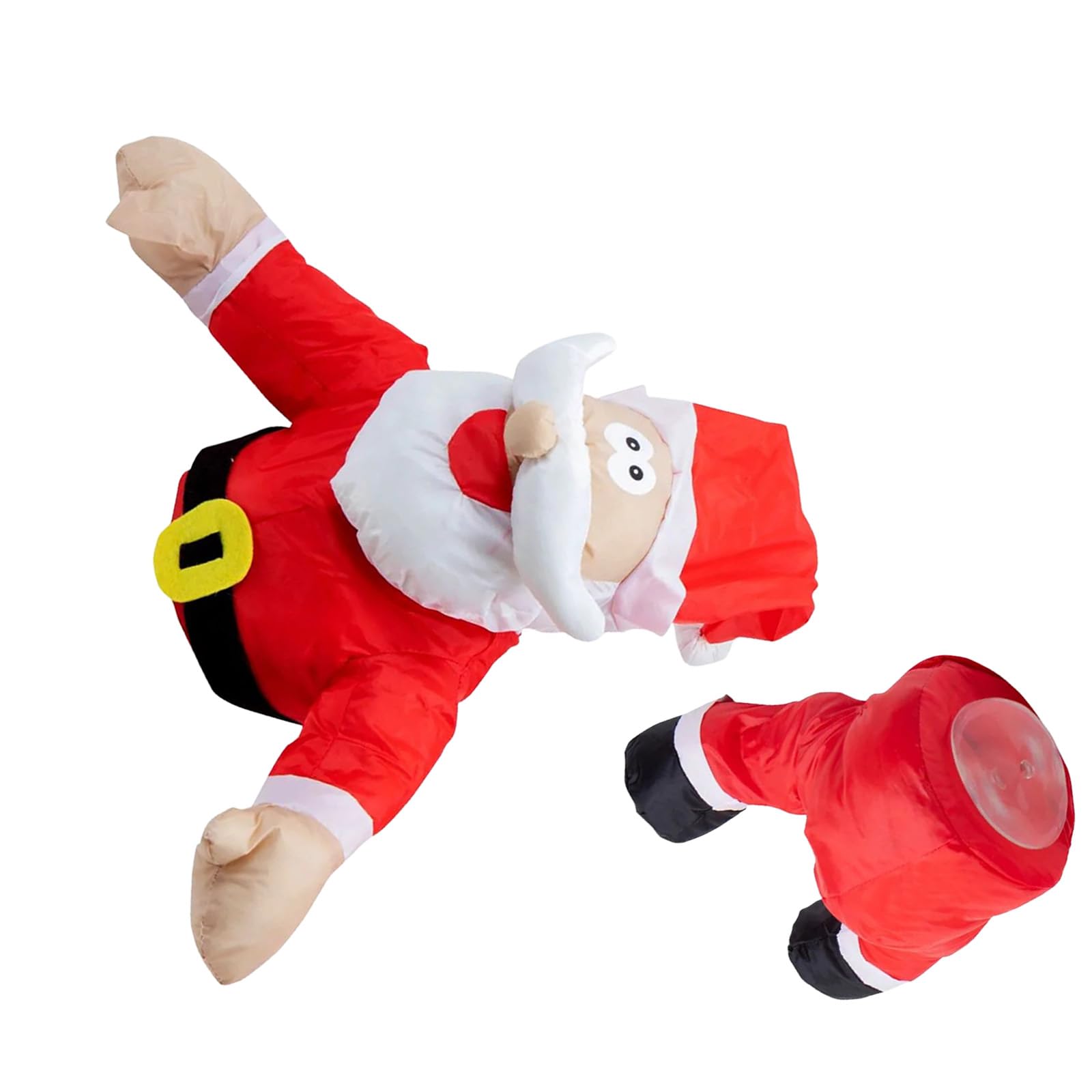 KAQNTUD Santa Claus/Reindeer Breaking Out Window Decorations From Cracking Santa Animated Hilarious Window Decorations