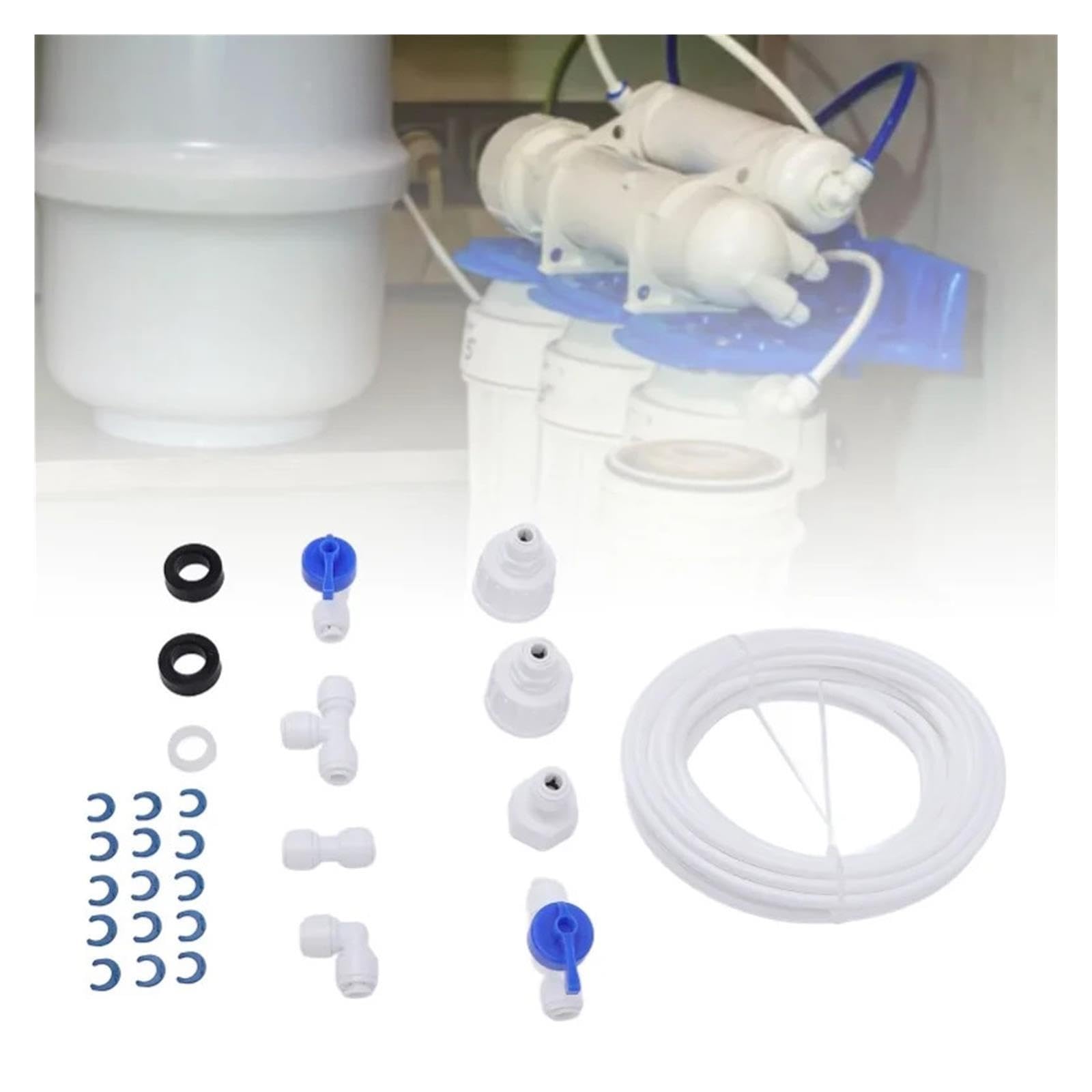 Kit De Connexion De Conduite D'eau For Réfrigérateur, 1/4 Pouces, Remplacement Universel De Tuyau De Réfrigérateur Côte À Côte For Systèmes D'osmose Inverse