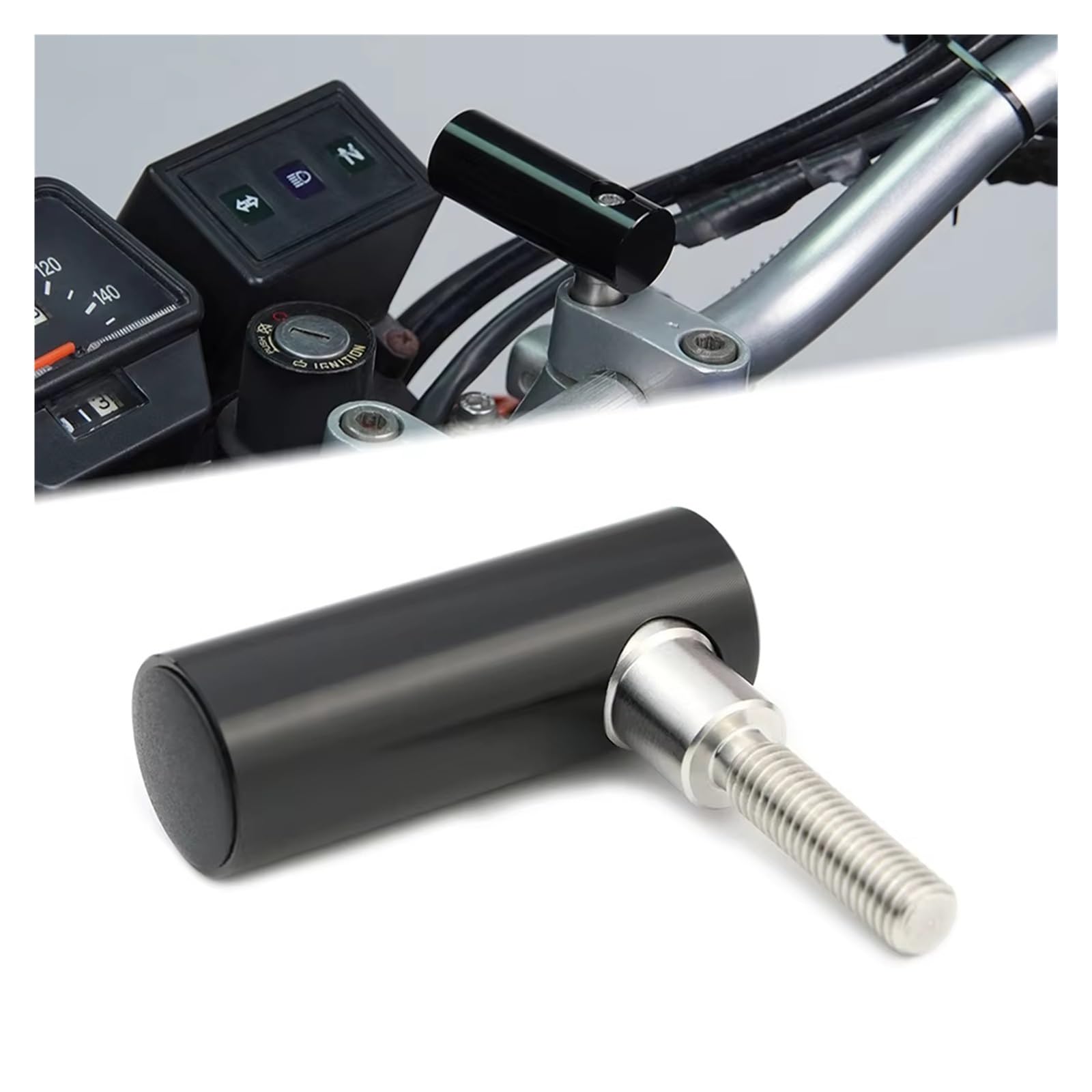 Soportes para Moto Soporte GPS con Pernos M8 Barra 7/8 Pulgadas/22 Mm Soporte Navegación Teléfono Móvil Base Abrazadera Manillar Motocicleta Soporte Teléfono Bici