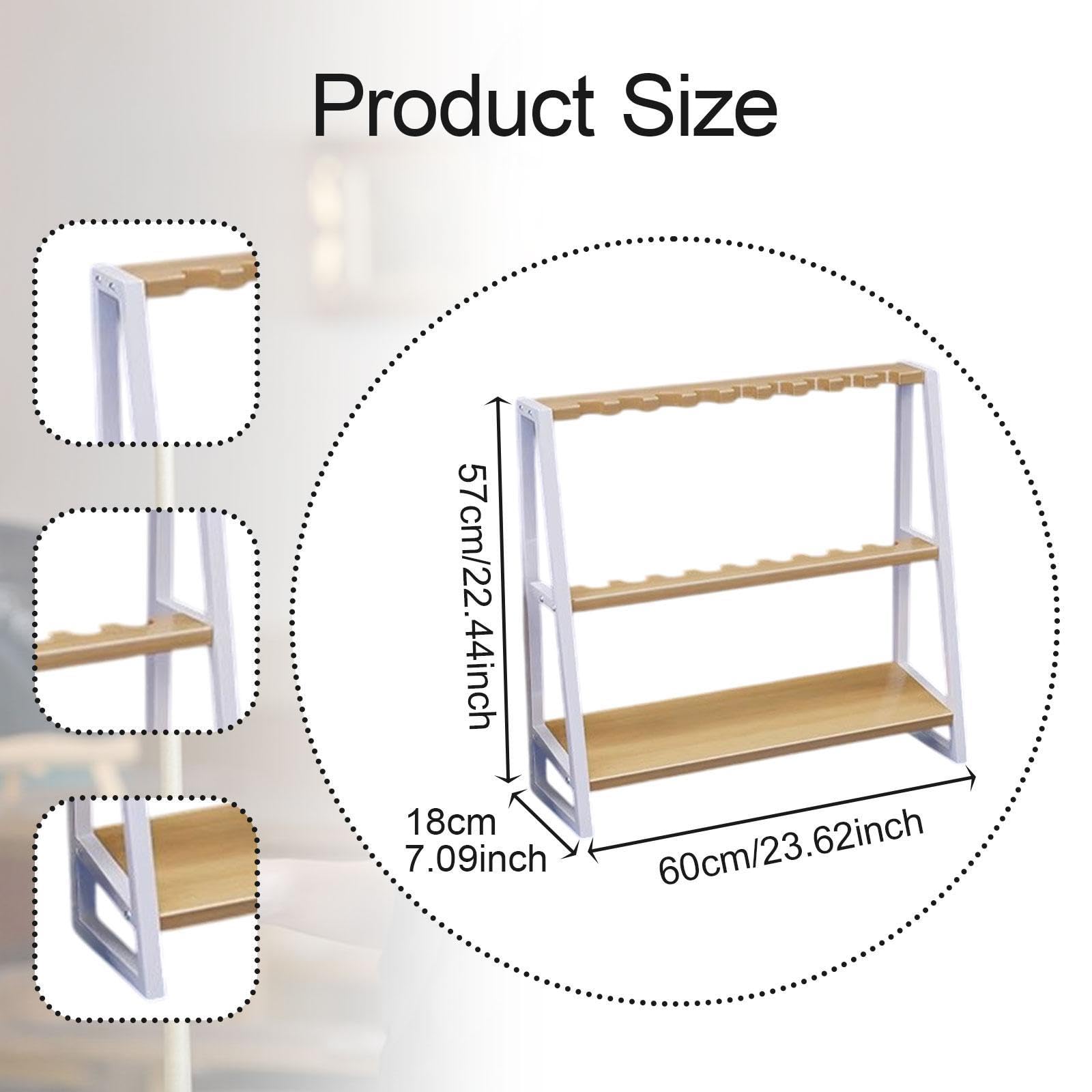 Menolana Pool Cue Rack Only, Floor Stand, Billiards Accessories, 9 Slots Stable Organizer Rack Pool Cue Stick Holder