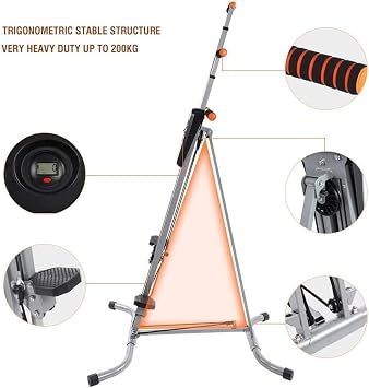 Vertical Climber Exercise Machine, Gym Master Heavy Duty Vertical Climber, 5 Gears Adjustable, Foldable Storage, LCD Cou