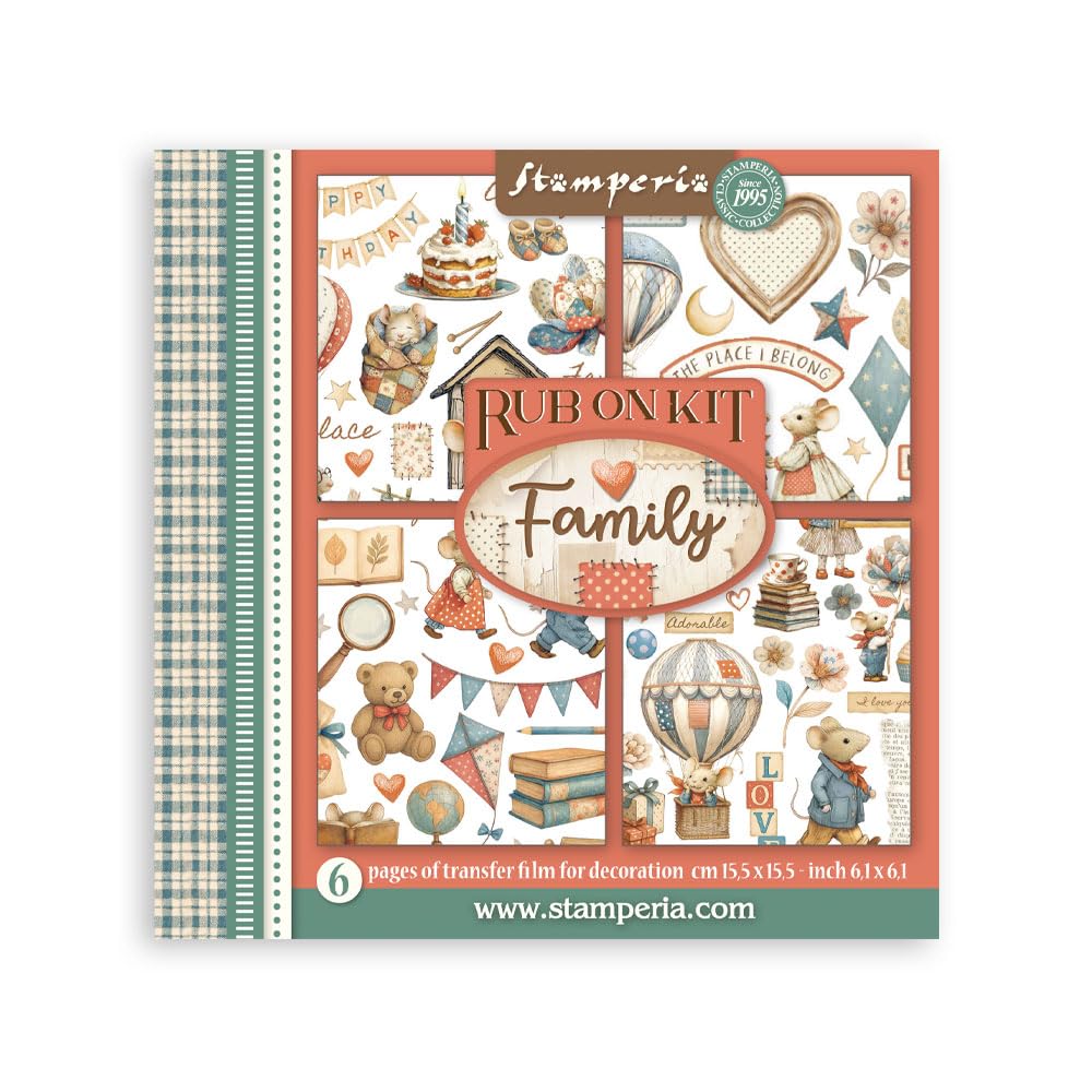 Stamperia, Rub-on Kit for Scrapbooks Albums, Cards, Bullet Journals and More