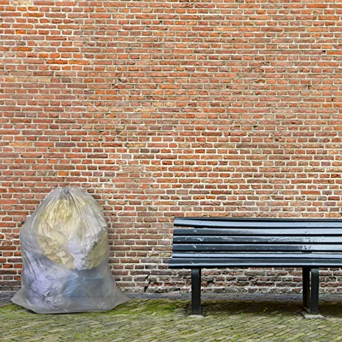 Qskely 18 Gallon Large Kitchen Trash Bag, Gray, 100 Counts #TOP3