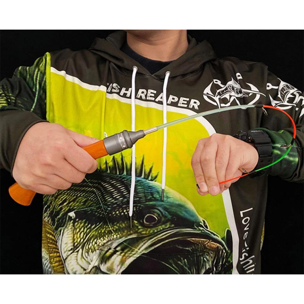 JSGHGDF 59cm Removable Ice Fishing Rod Wooden Handle Children Fishing Rod Tackle Tool