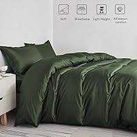 Vista 5 de Linenwalas Tencel Lyocell - Juego de funda de edredón de seda ligera refrescante de eucalipto con cierre de cremallera y lazos en las esquinas