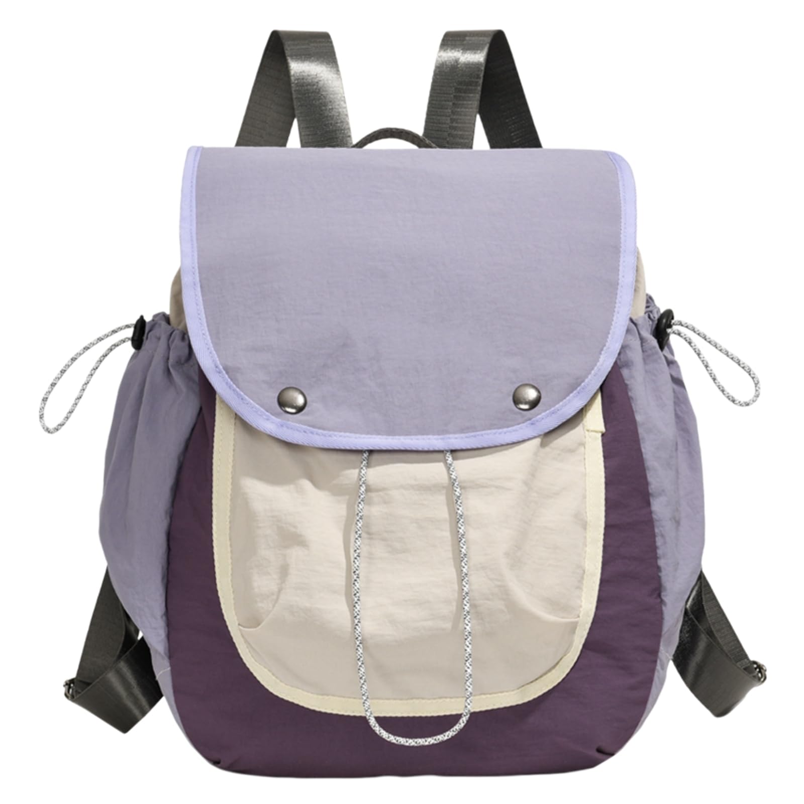 Rucksack Mehrfarbiger Spliced Drawstring Rucksack, Leichter Für Frauen Casual Travel Täglicher Outdoor-gebrauch-a-26cmx15cmx34cm