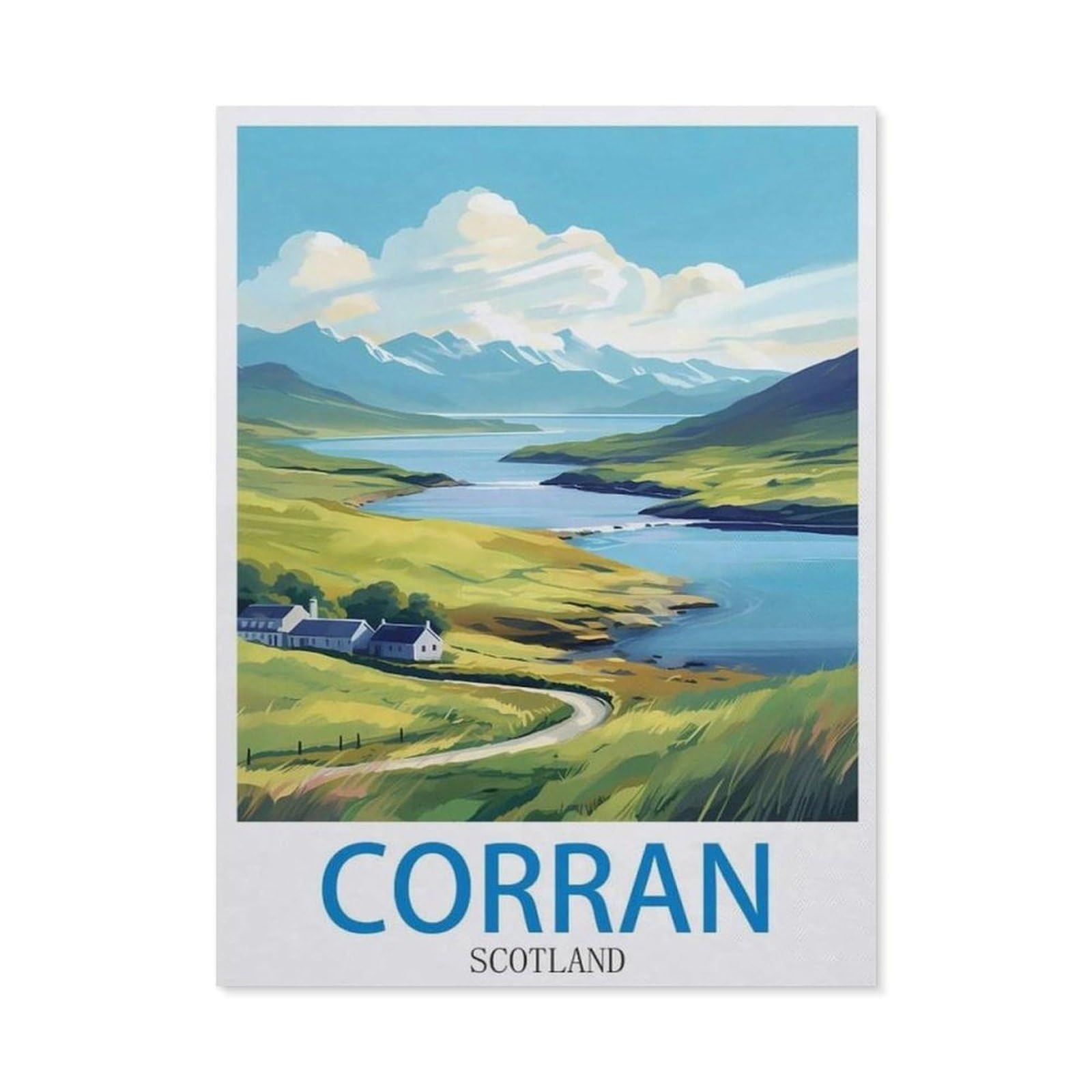 BEAYODKP 5D DIY Diamond Painting，Corran Scotland（50 x 60 cm）