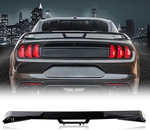 Miniatura 6 de PIT66 Alerón trasero negro brillante compatible con Ford Mustang S550 GT estilo tapa de arranque 2015 2016 2017 2018 2019 2020 2021 2022