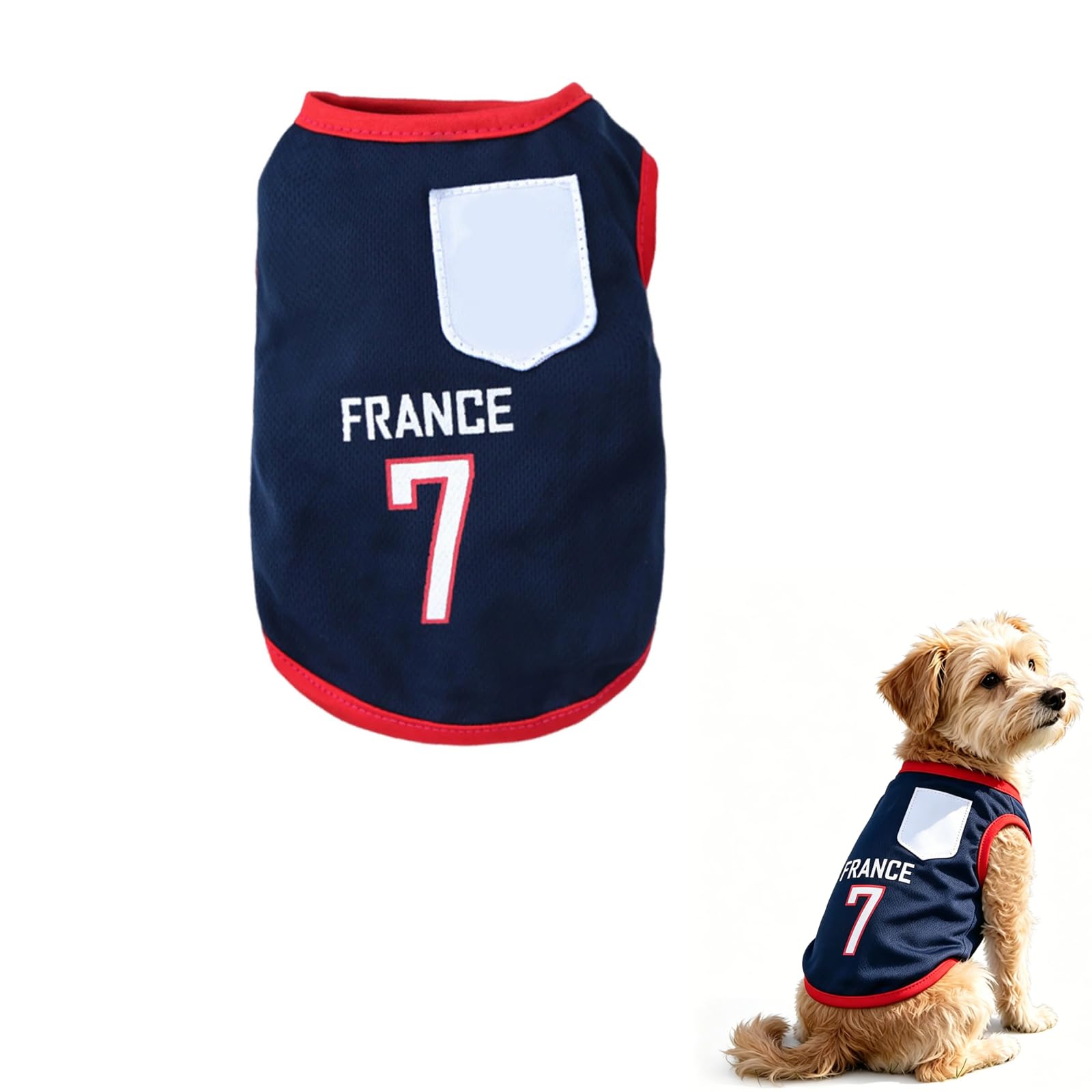 Soccer Jersey for Dogs Soccer T Shirt Sports Soccer National Team Vest Football Jersey Costume Summer Puppy Sleeveless Outfit