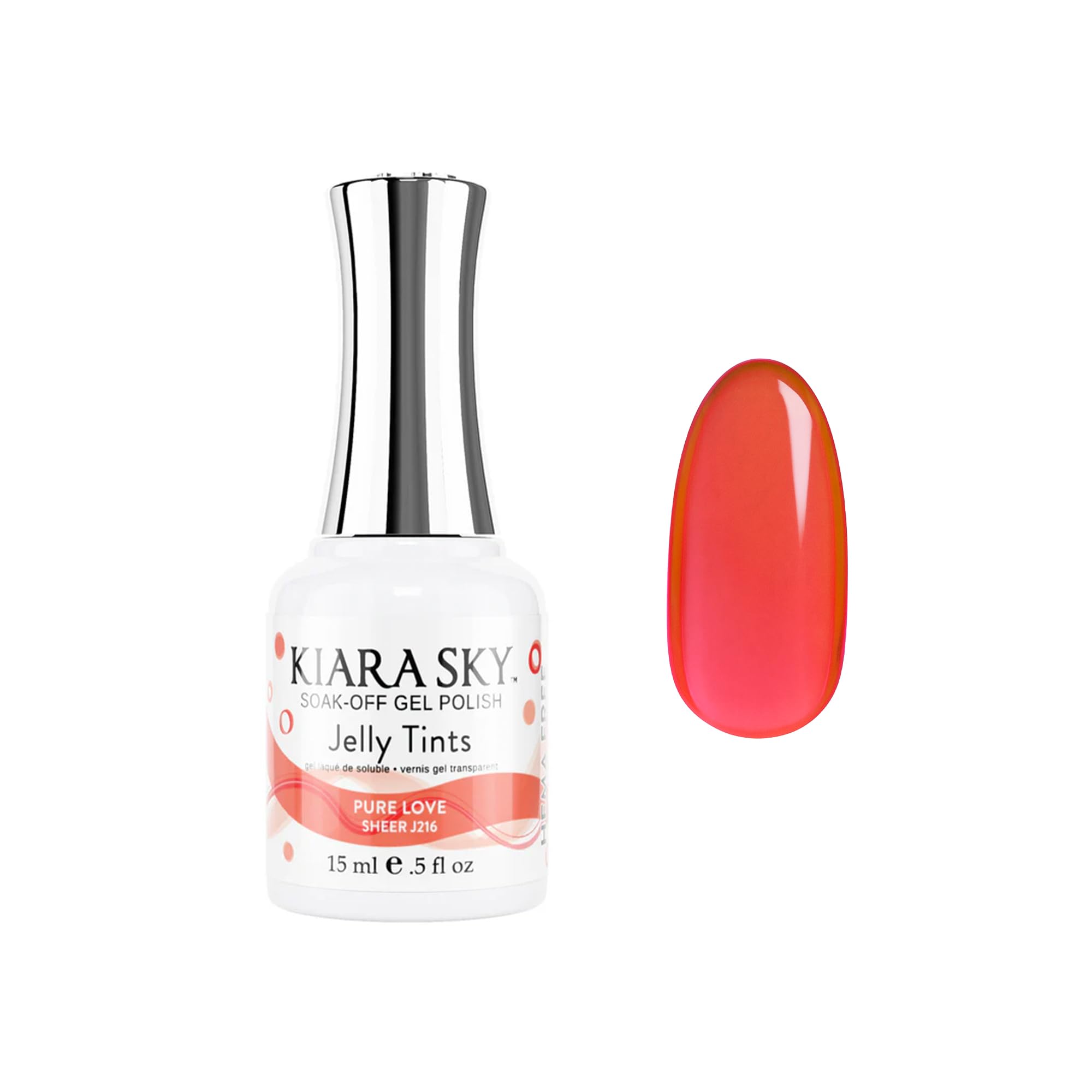 KIARA SKY Jelly Tints Soak Off Gel Polish 15ml, Pure Love