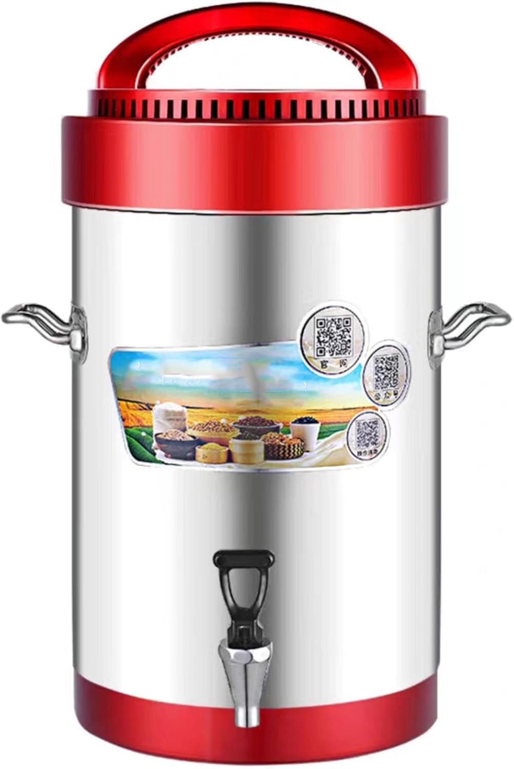 Fully Automatic Breakfast Shop Soy Milk Machine, Large Capacity Large Filter-Frees Grain Soy Milk Machine, Commercial Rice Cereal Machine (20L)