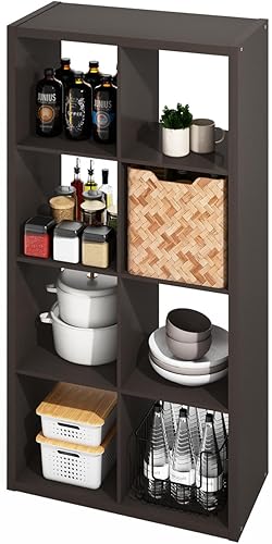 Miniatura 21 de Furinno Reed - Estantería esquinera de 3 niveles, estante para libros, estantes de esquina, estante de almacenamiento, para organización y