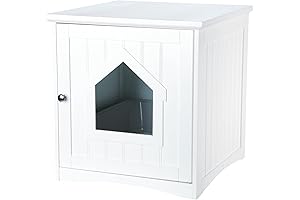 Modern Litter Box Enclosure & Cabinet with Hidden Kitty Litter Box