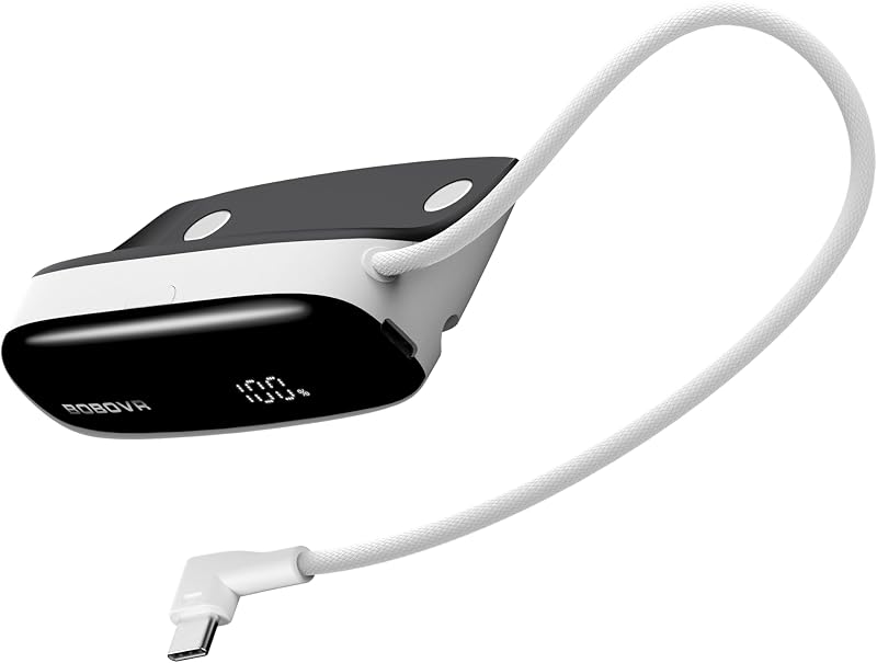 BOBOVR PD100 Base de carga 2 en 1 Carga rápida bidireccional, cable incorporado, múltiples puertos (solo base sin batería)