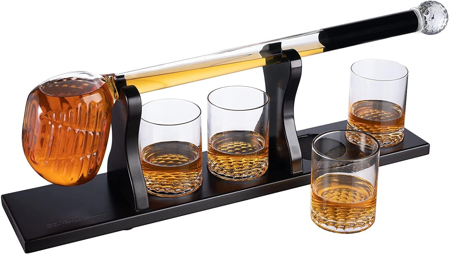 Golf Decanter Whiskey Decanter and 2 Whiskey Glasses The Wine Savant, Golf Gifts
