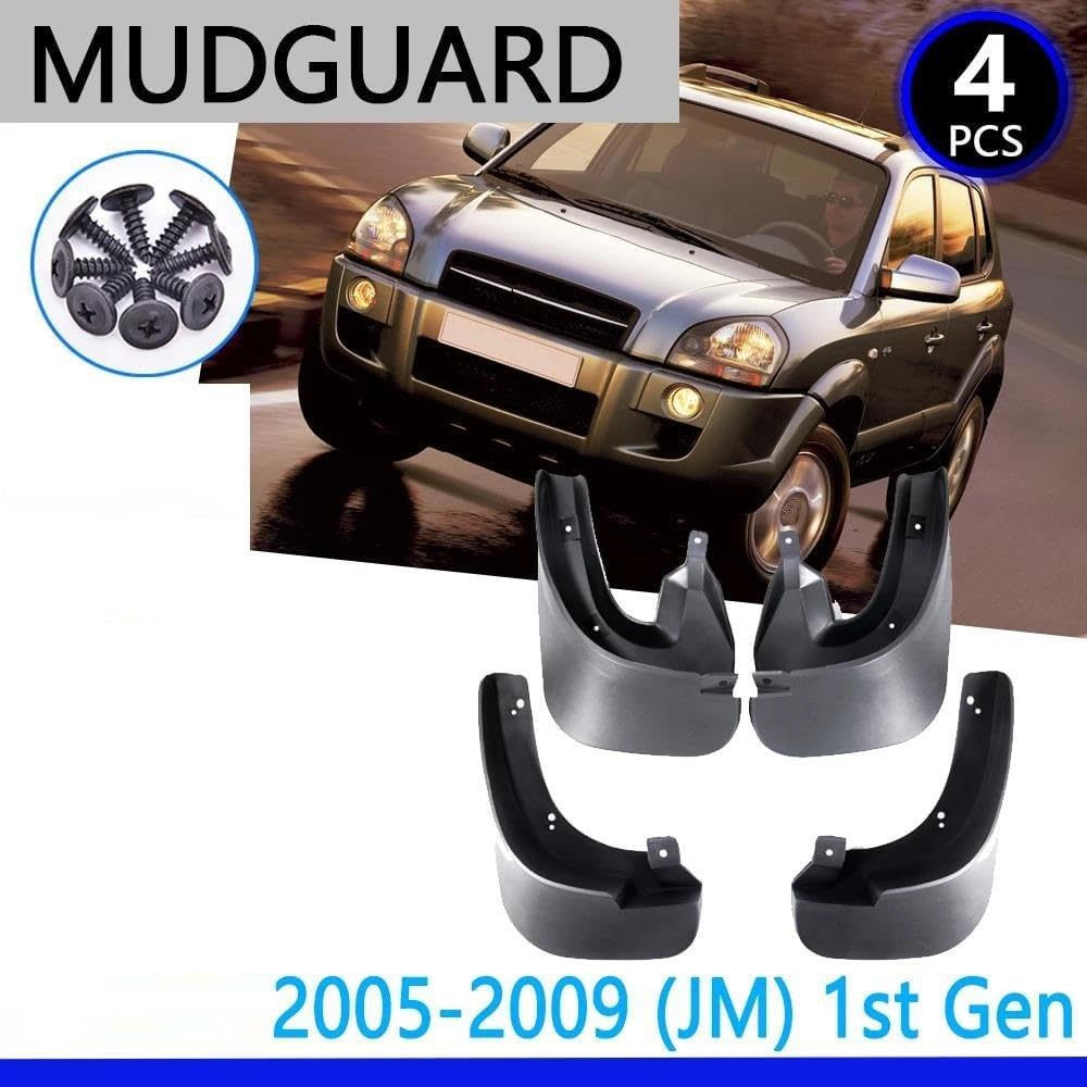 Car Splash Proof Car Fenders Black Splash Guards Mud Flaps for Hyundai Tucson JM 2005~2009 2006 2007 2008 Auto Replacement Parts