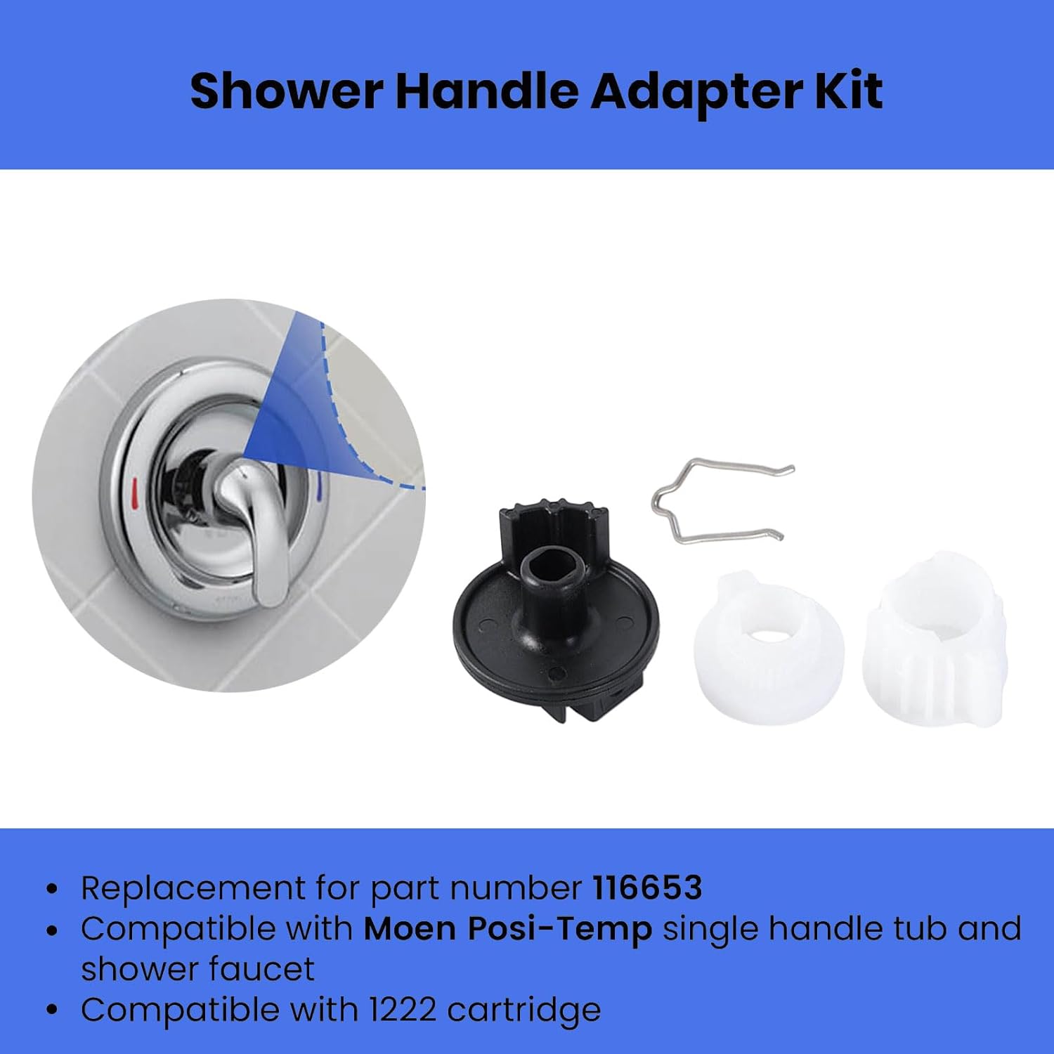 Essential Maintenance Kits Versatile Shower Adapter Set Simple Installs For 116653 For Faucets Bathtubs & Shower Valves ABS Material Plumbing Kits