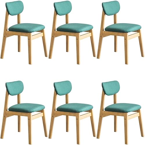 Miniatura 16 de YVYKFZD Juego de sillas de comedor, sillas de cocina de madera maciza, silla de comedor tapizada con respaldo curvo, silla de sala de estar con Gris