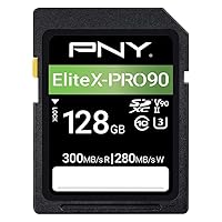 PNY Scheda di Memoria Flash SD 128GB EliteX-PRO 90 Classe 10 U3 V90 UHS