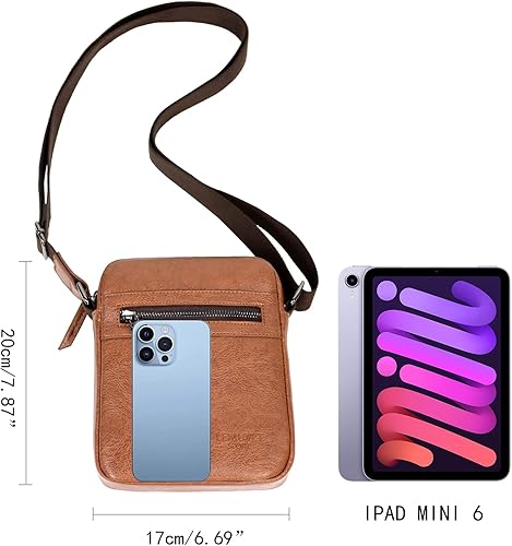Miniatura 4 de SmallMedium Crossbody bag for men shoulder bag mens purse satchel leather messenger bag gift man