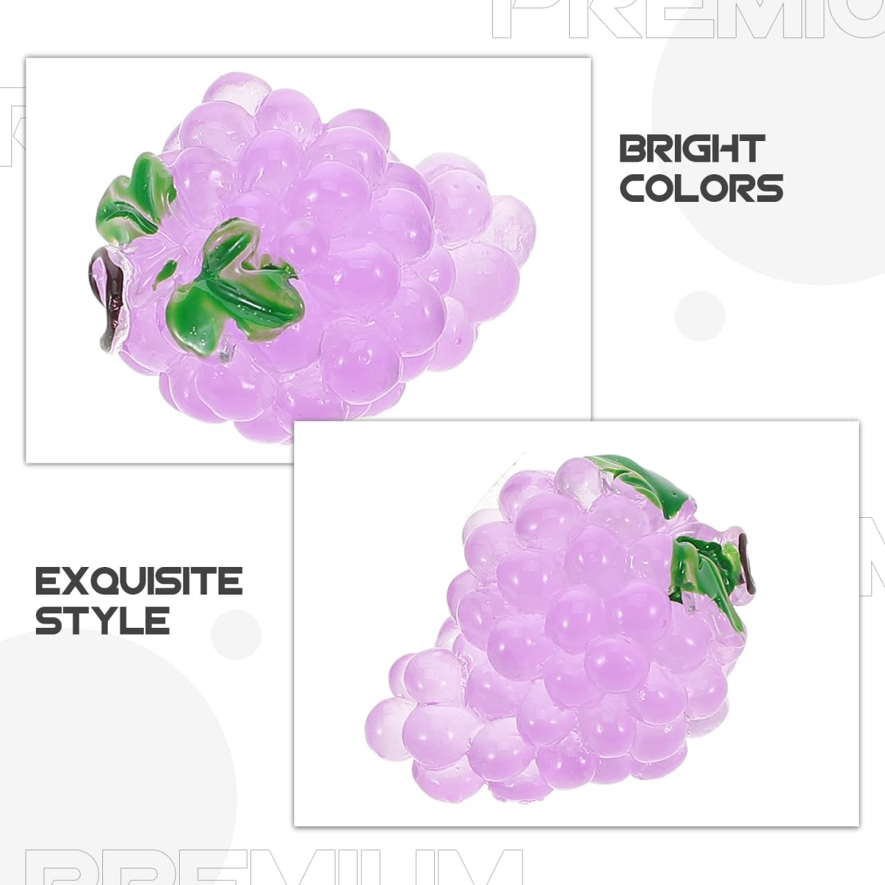 POPETPOP 20 pcs Mini Artificial Grapes Luminous Grape Figurines Fake Fruit Ornament Artificial Fruit Adornment Decorative Model for Home Office Kitchen Party Photography Craft Display