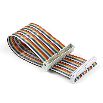40pin 8inch Breadboard Jumper Wires Male to Female Ribbon GPIO Cable 1 Pack