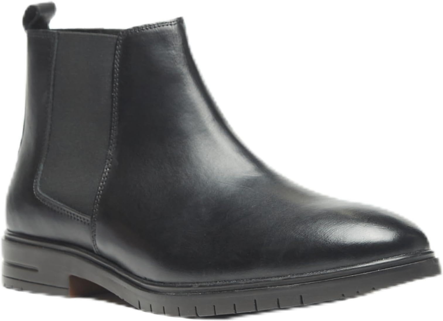 LblMen Solid Slip-On Chelsea Boots With Pull Tabs