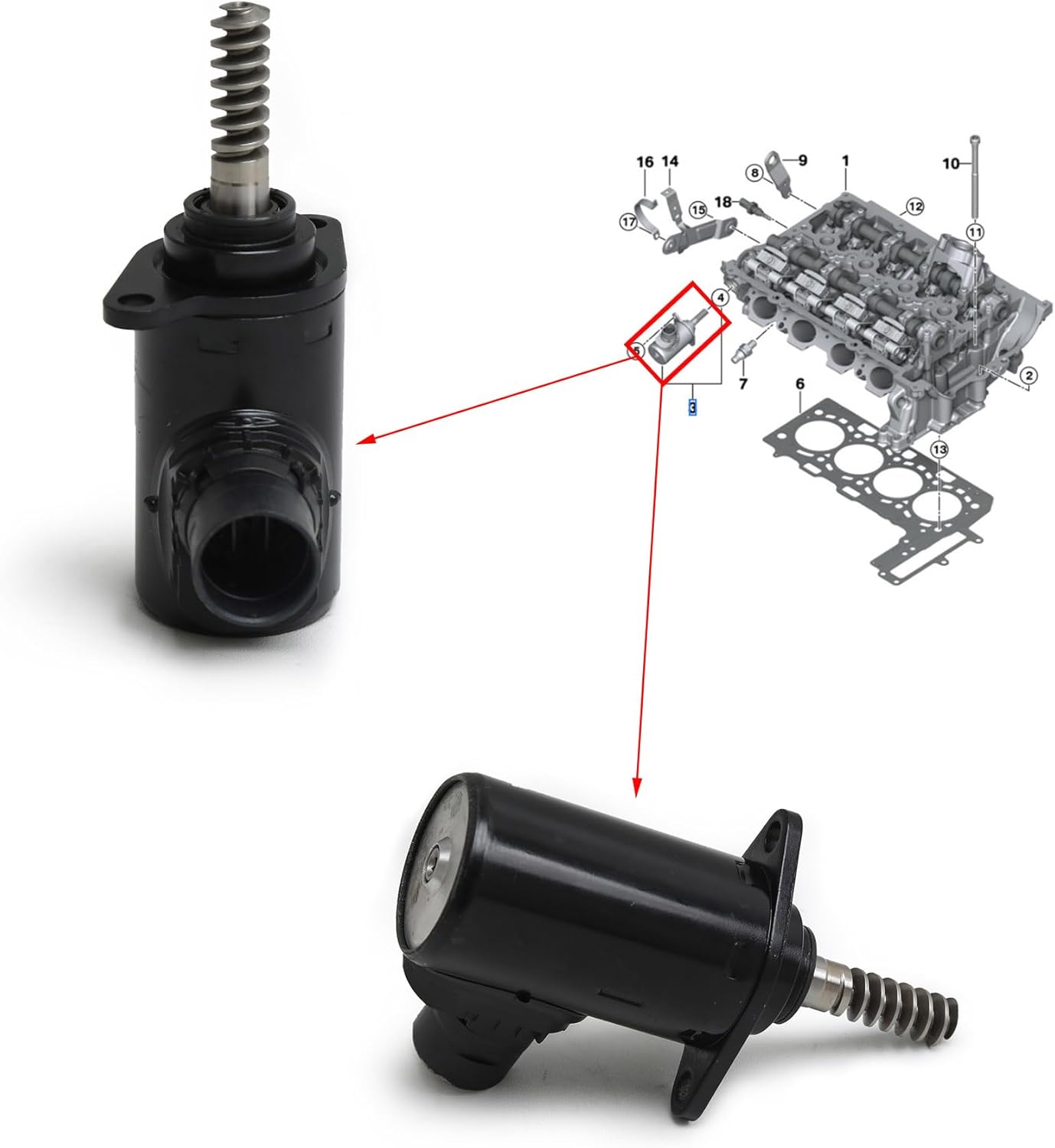 11378652738 Variable Timing Solenoid Actuator Servo Motor 1.5T 2.0T Compatible with BMW 216i 218i 220i 320i 330i 420i 430i 520i 630i X1 X2 X3 X4 X5 Mini F55 F56 F54 F57 F60
