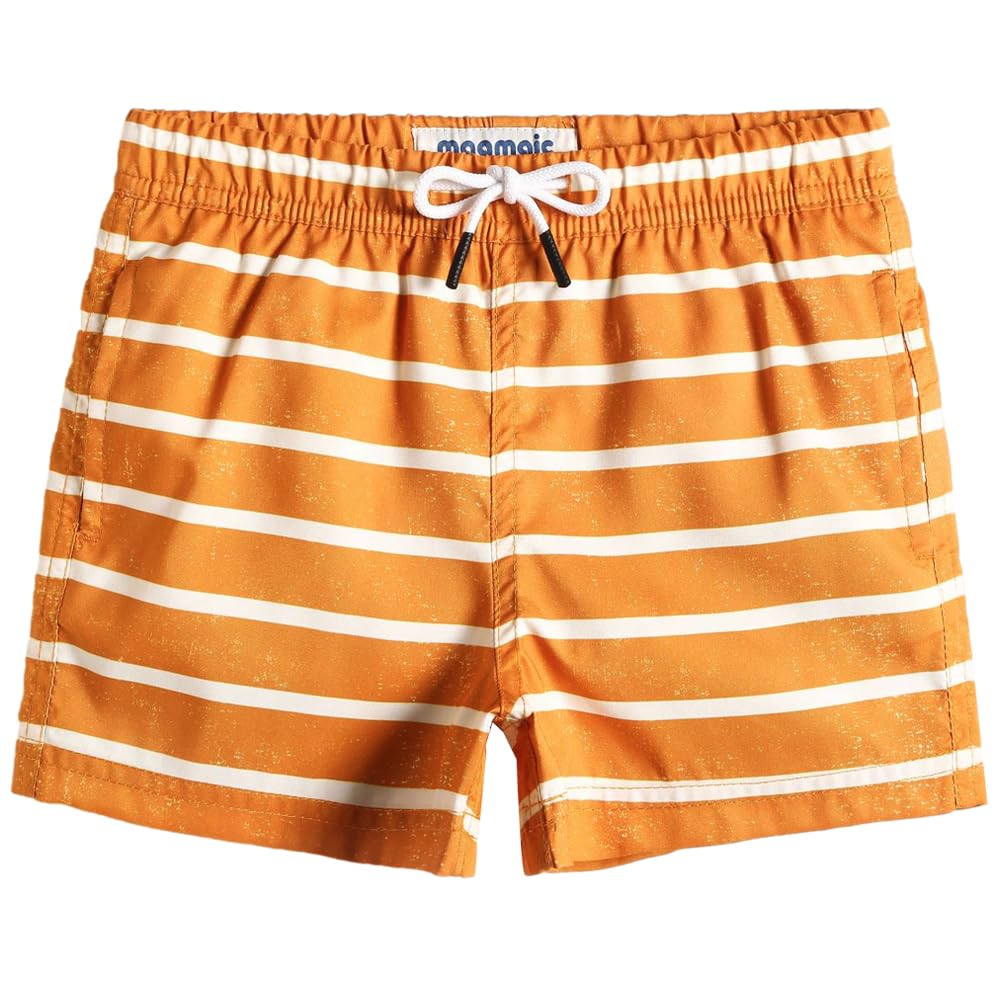MaaMgic Kleine Jungen Badeshorts Schnelltrocknend Boardshorts mit Mesh-Futter Taschen und Verstellbarem Tunnelzug MEHRWEG