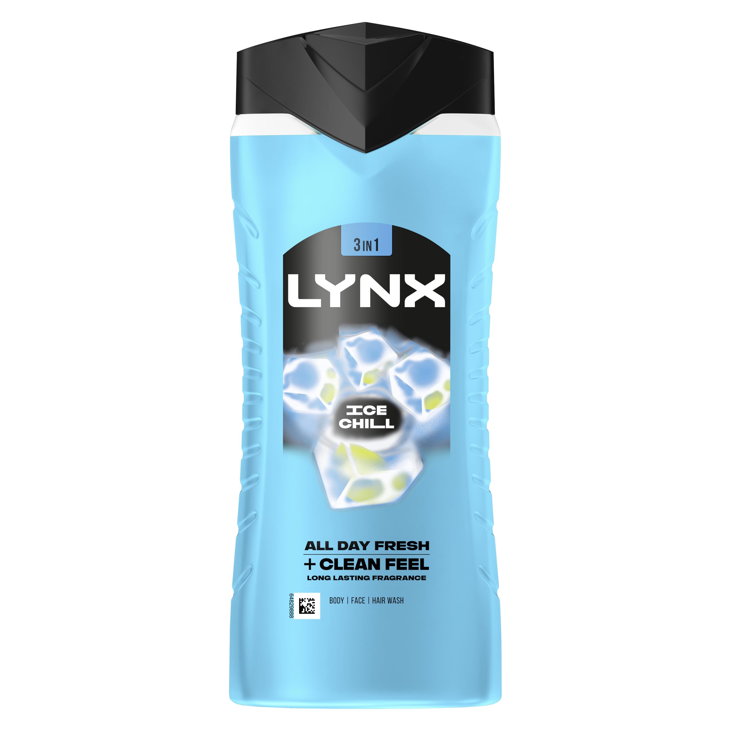Lynx Ice Chill 12H Refreshing Fragrance Shower Gel Bodywash, 6X 500Ml