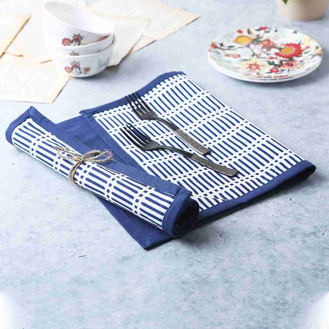 Wonderchef Como Table Mats - Blue, Set of 6 - Image 4 thumbnail