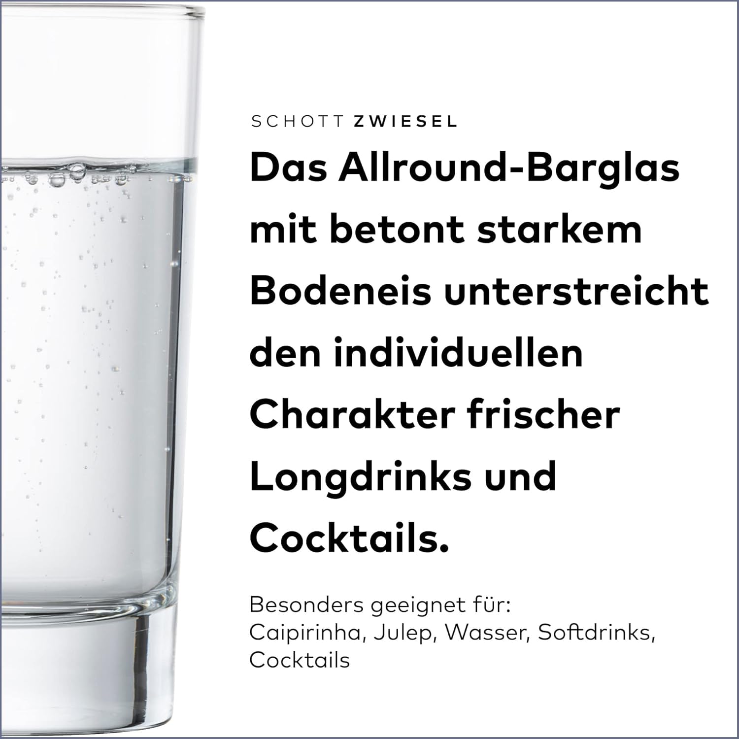 SCHOTT ZWIESEL Allround Becher Bar Special 4er Set, Longdrinkgläser aus Tritan Kristallglas, spülmaschinenfestes Trinkglas für Cocktails und Softdrinks, 123636
