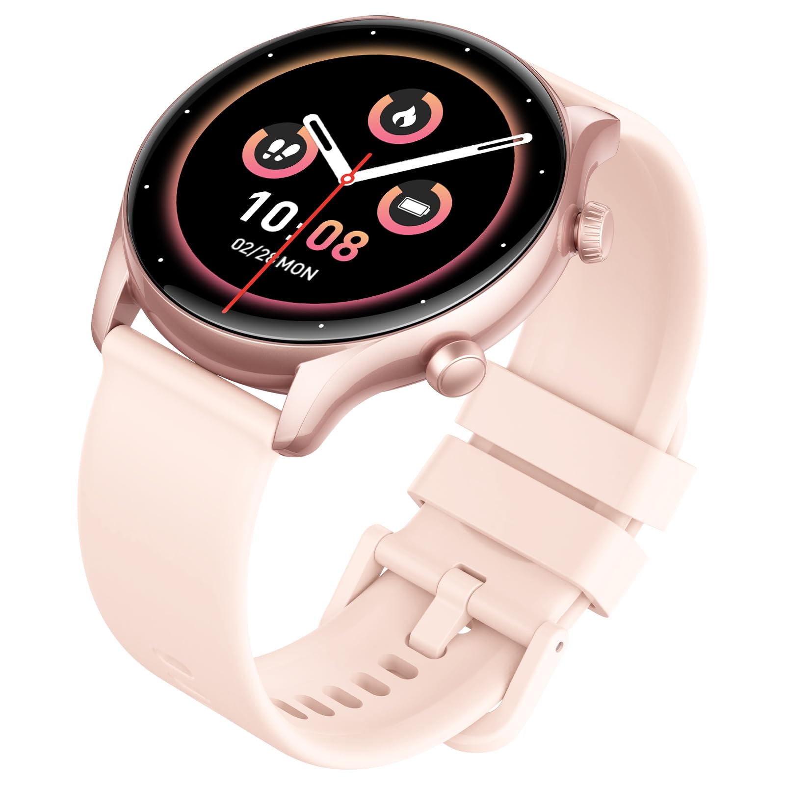 2025 Smartwatch Uomo Donna, 1.39" Orologio Smartwatch Uomo con Effettua/Risposta Chiamate, Fitness Tracker con 100+Sportive/Sonno Cardiofrequenzimetro,, IP68 Smart Watch per Android iOS,rosa chiaro