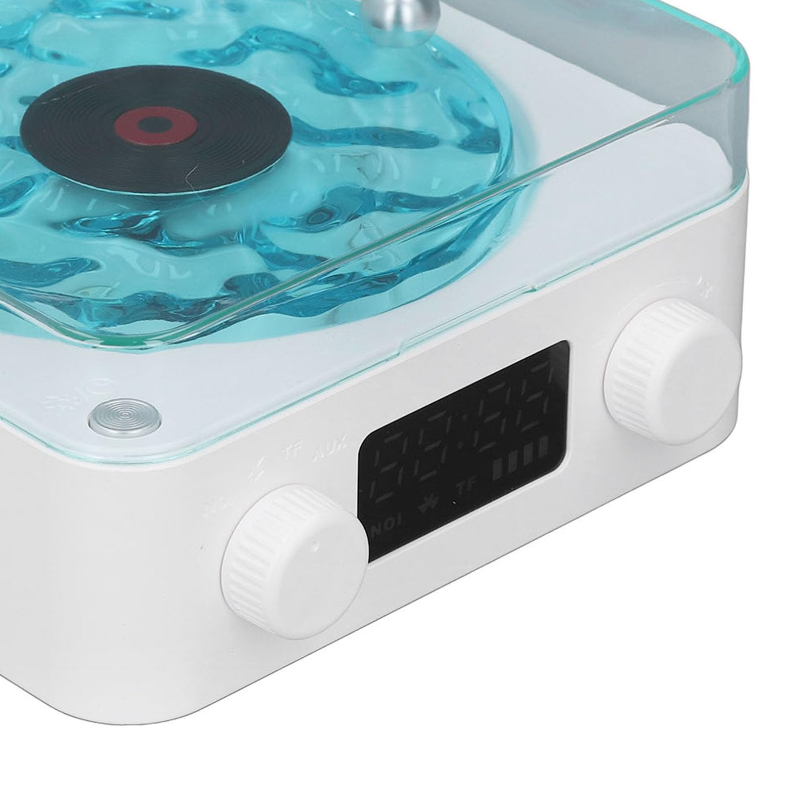 Fdit Multifunktionale White Noise Sound Machine Wecker Nachtlicht Spieluhr Tragbarer Lautsprecher für Schlafzimmer (WHITE)