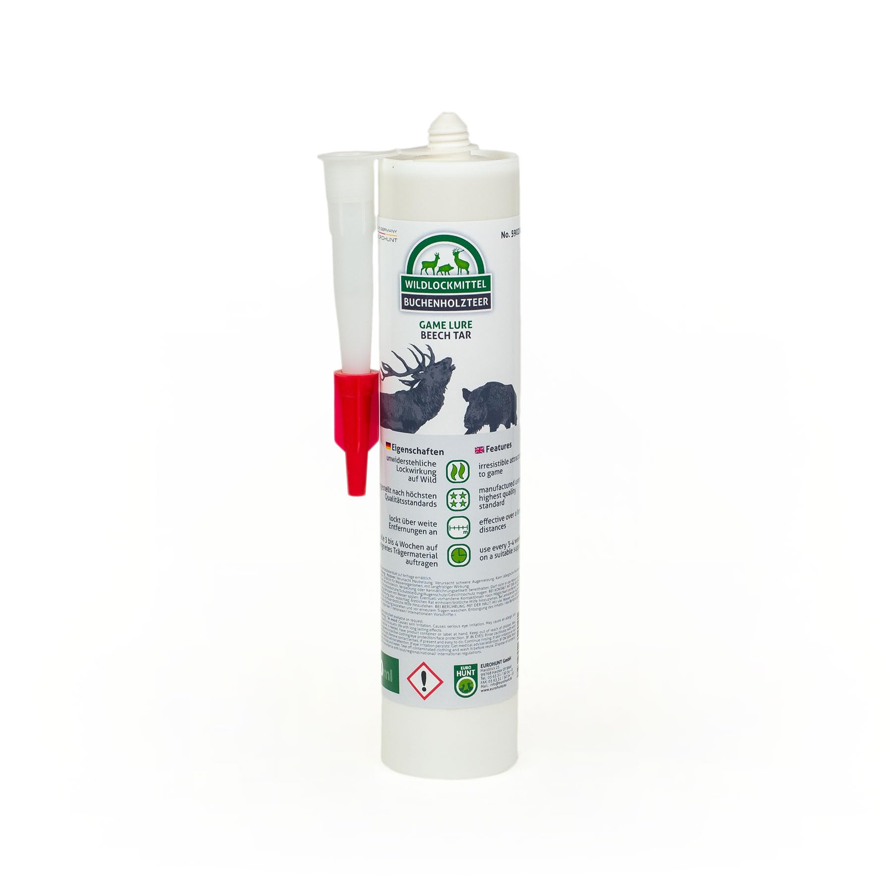 EUROHUNT Cartuccia Lockstoff, Legno di Faggio Catrame, 310 ML
