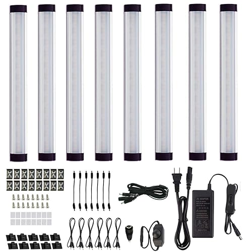 AIBOO LED Under Cabinet Lighting Kit, Plug in Strip Lights