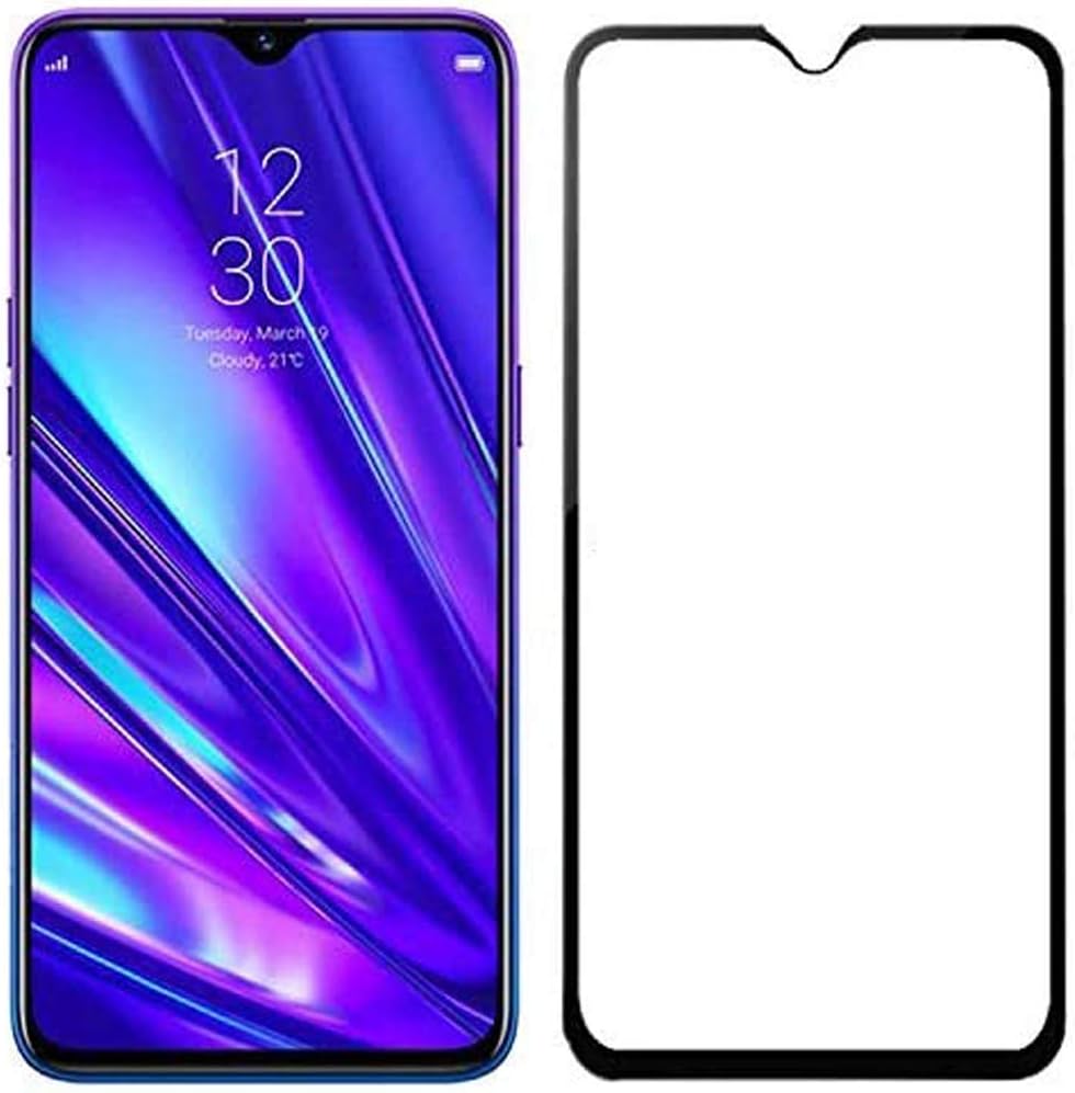 COMORO Premium Tempered Glass For Redmi Note 8 Edge to Edge Protection 9H Hardness Full Glue Cover Friendly Anti Scratch (Black) - Pack Of 1 (11D GLASS)