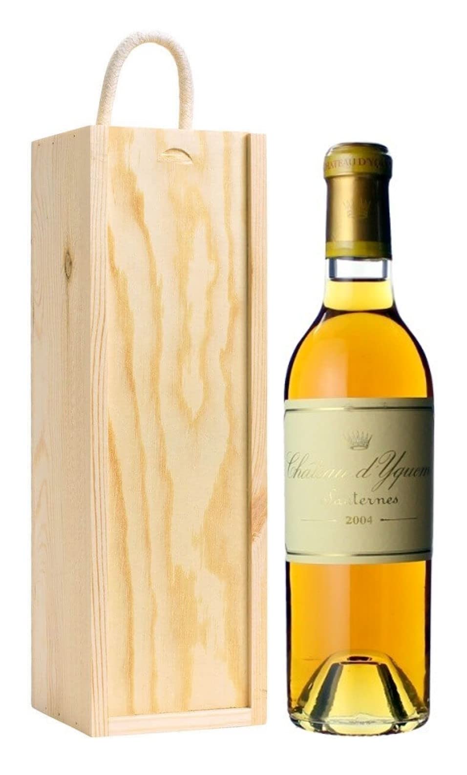 French Vintage Sauternes Wine Gift - Château d'Yquem 2004 Sauternes, 1er Grand Cru Classé - France 1 x 375ml, in a Wooden Gift Box - Yquem Sweet Rich Spice