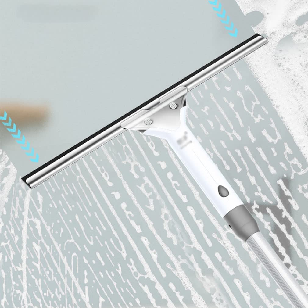 Rascador profesional para ventanas con mango extensible de 1,2 m5 m, hoja de 35 cm y paño de microfibra de 36,5 cm, limpieza sin rayas para uso doméstico y comercial