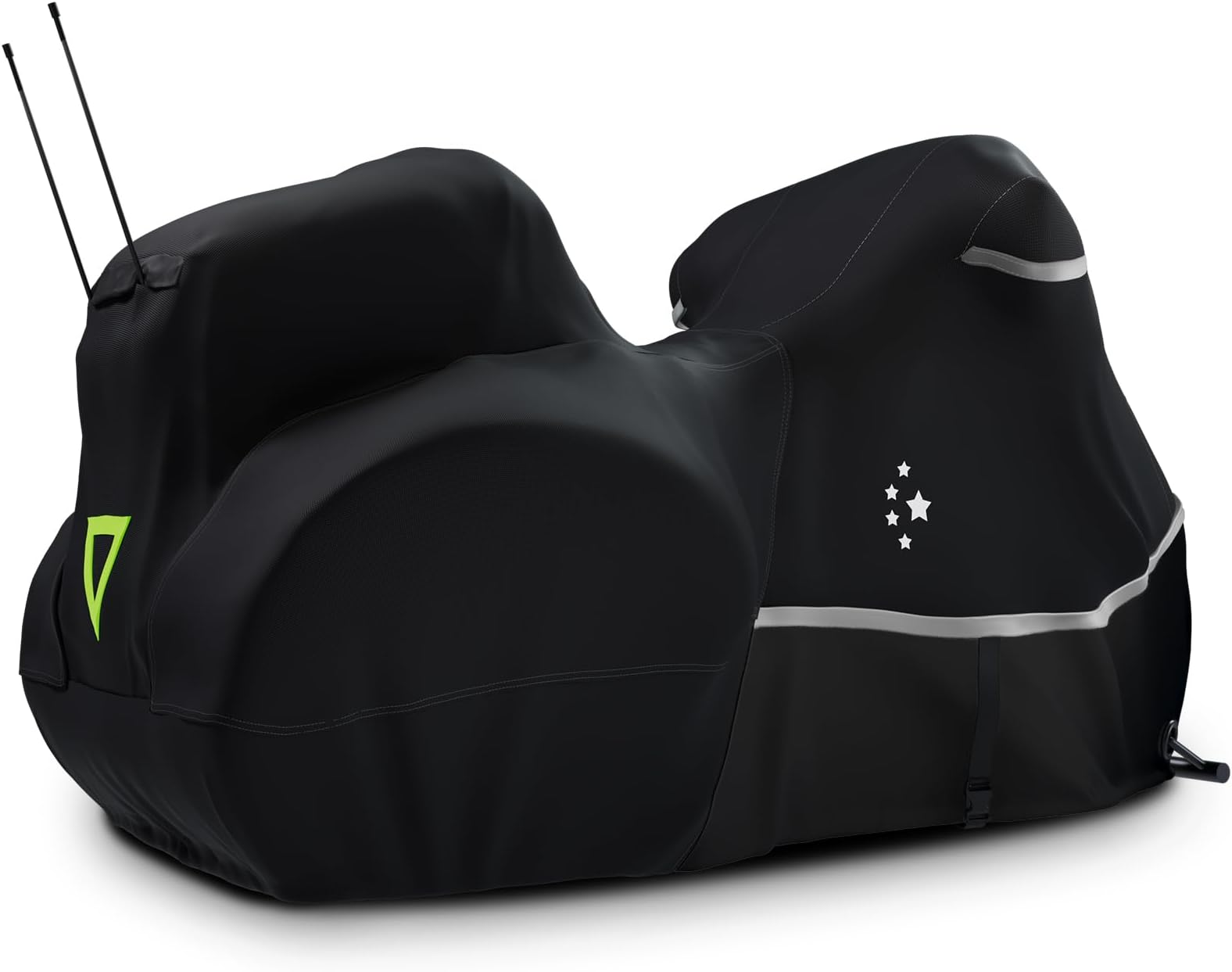 LIBZAKI Motorcycle Cover with Side+Top Box Black