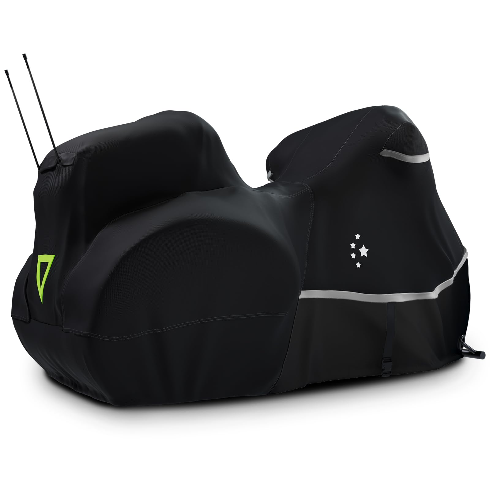 Funda para motocicleta de tres ruedas, tela de 420 D muy resistente, impermeable, negro