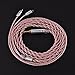 2 Meter 2 Pins 0.78mm in Ear Monitor Cable, KZ ZS10 PRO IEM Extension Headphone Cable Cords for CCZ Melody/KBEAR KS1/TangZu, KBEAR ST12 Plus 8 Core 4N OFC Silver-Plated Wire (Pink, 2Pins, 3.5mm Plug)