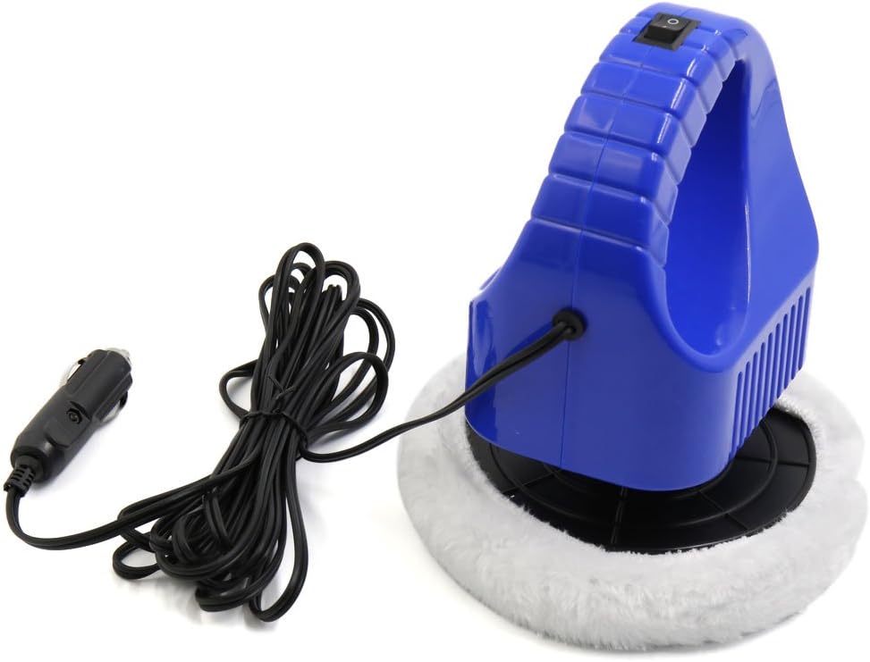 DC 12V Blue Waxing Buffing Machine Car Electric Waxer Polisher Cleaning Tool