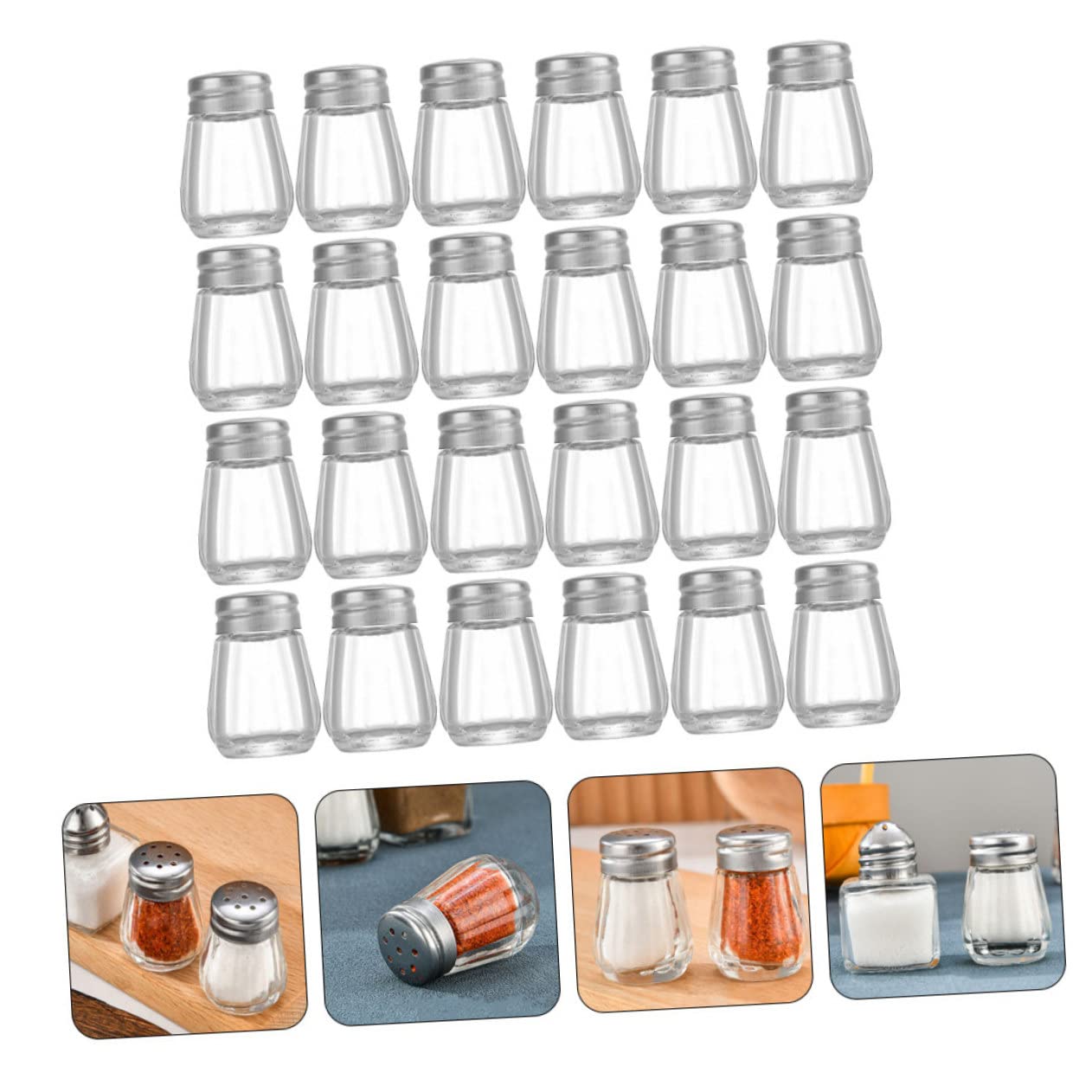 PRETYZOOM Salero Y Pimentero 30 Unidades Mini Pimentero para Barbacoa Soporte para Condimentos para Almacenar Condimentos en La Cocina