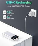 Chargeur portable de la banque d'électricité 32000mAh Production de la banque d'électricité 5V3A Chargeur portable à recharge rapide avec intégré LED Affichage compatible avec les smartphones et tous USB Dispositifs (blancs)